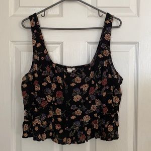 Cropped flower blouse